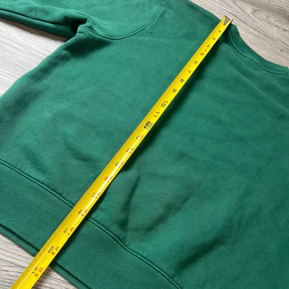 Old Navy Sweatshirt Kids L 10-12 Green Reissue Graphic‎ Logo Fleece Pullover K68